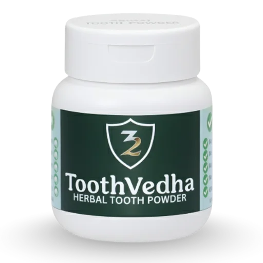 Herbal tooth powder bottle